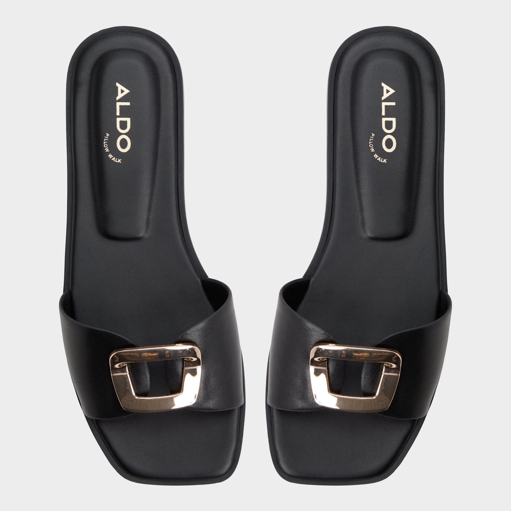 Tidella Black Women's Flats - Slide sandal