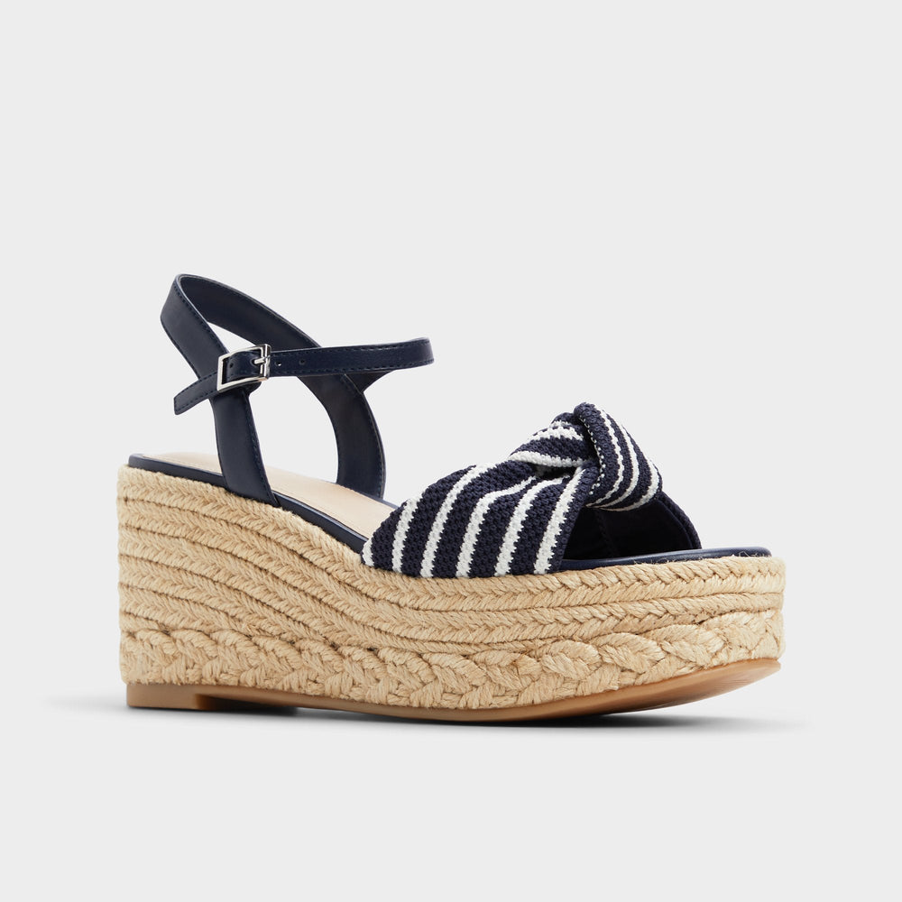 Annamarie Navy Women's Platform sandals - Wedge sandal