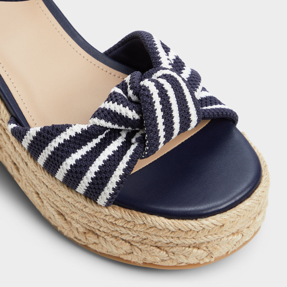 Annamarie Navy Women's Platform sandals - Wedge sandal