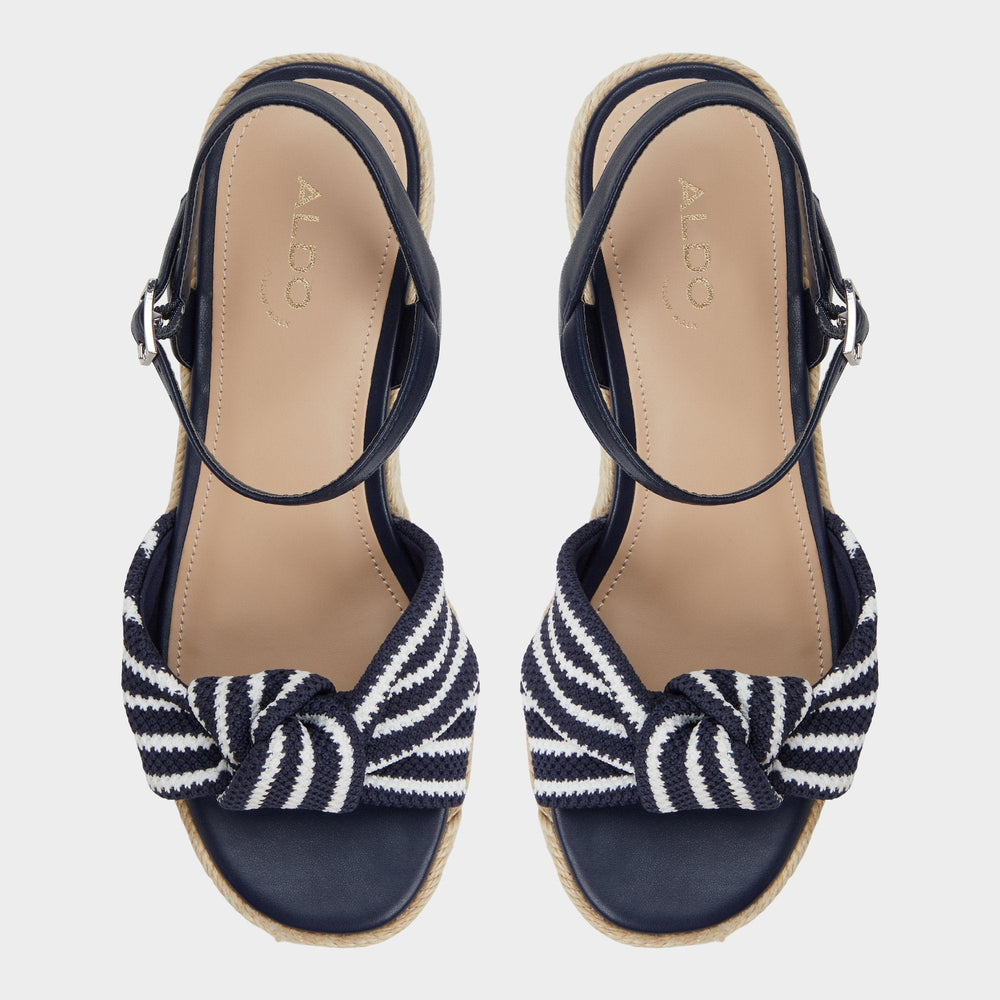 Annamarie Navy Women's Platform sandals - Wedge sandal