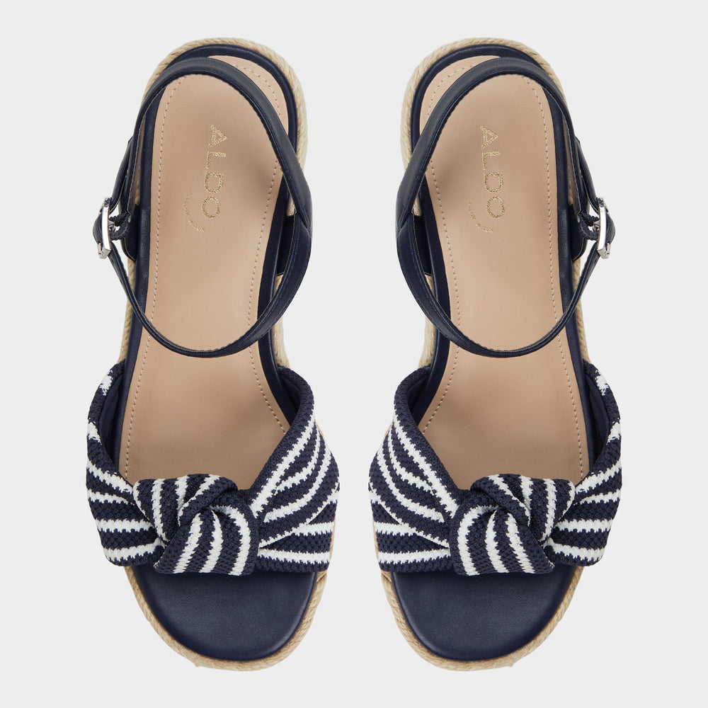 Annamarie Navy Women's Platform sandals - Wedge sandal