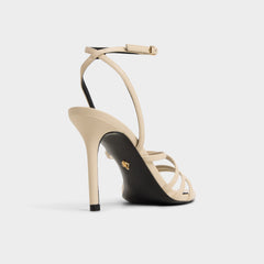 Solania Light Beige Women's Strappy sandals - Heeled sandal Stiletto heel