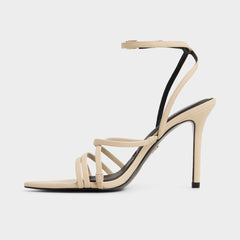 Solania Light Beige Women's Strappy sandals - Heeled sandal Stiletto heel