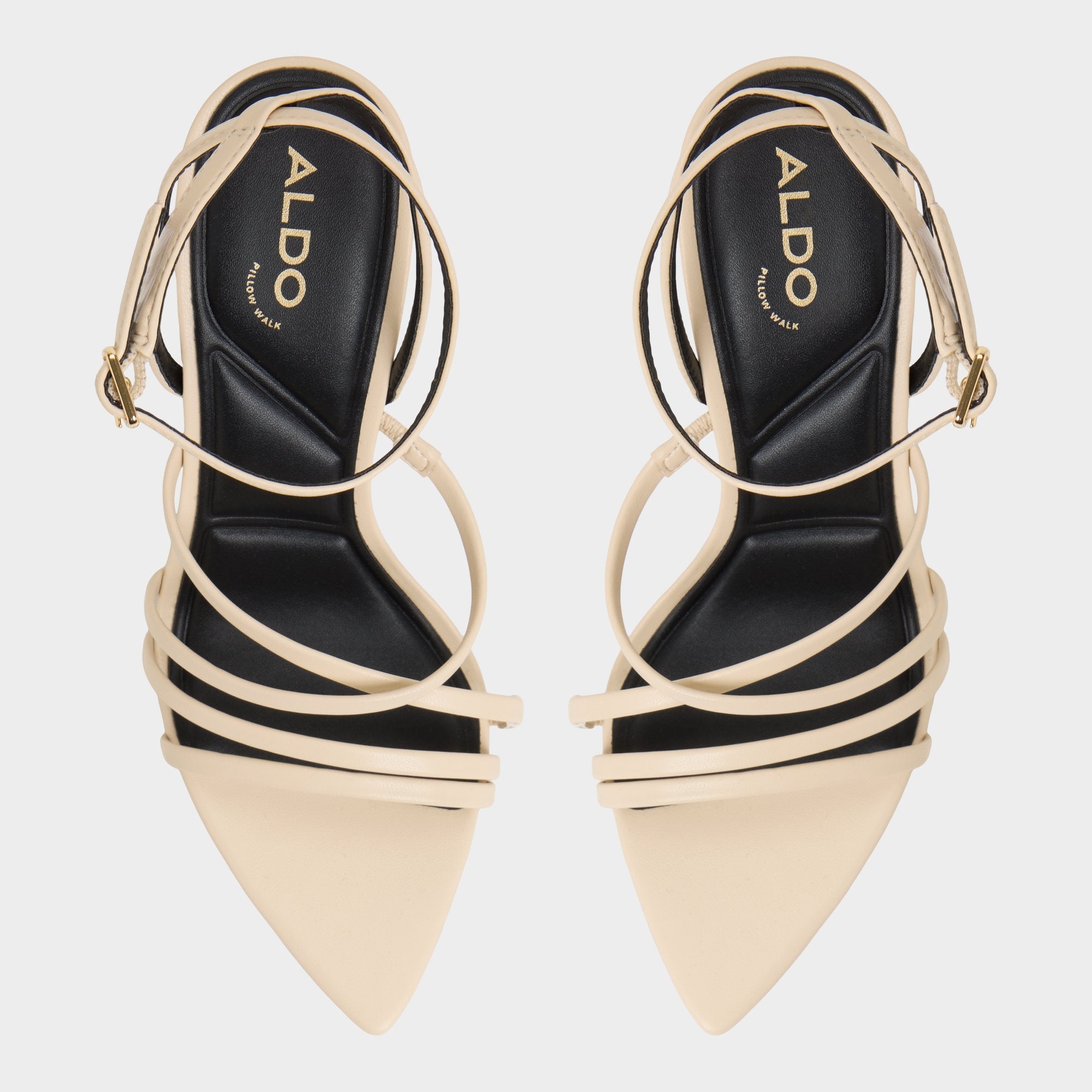 Solania Light Beige Women's Strappy sandals - Heeled sandal Stiletto heel