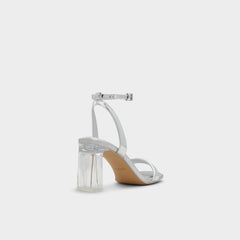Block heel Aurorai Silver Women's Block heels - Strappy heeled sandal