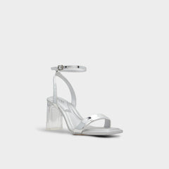 Block heel Aurorai Silver Women's Block heels - Strappy heeled sandal