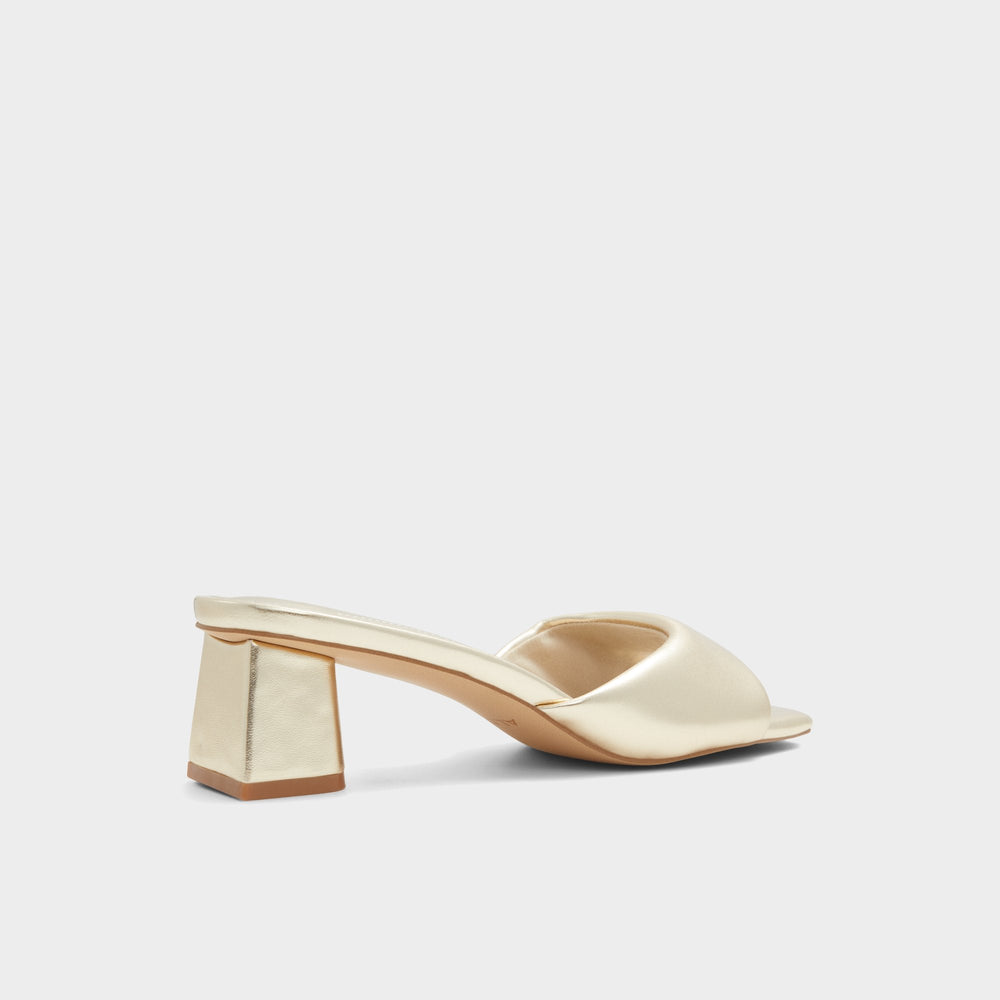 Block heel Aneka Gold Women's Heeled mules - Heeled mule