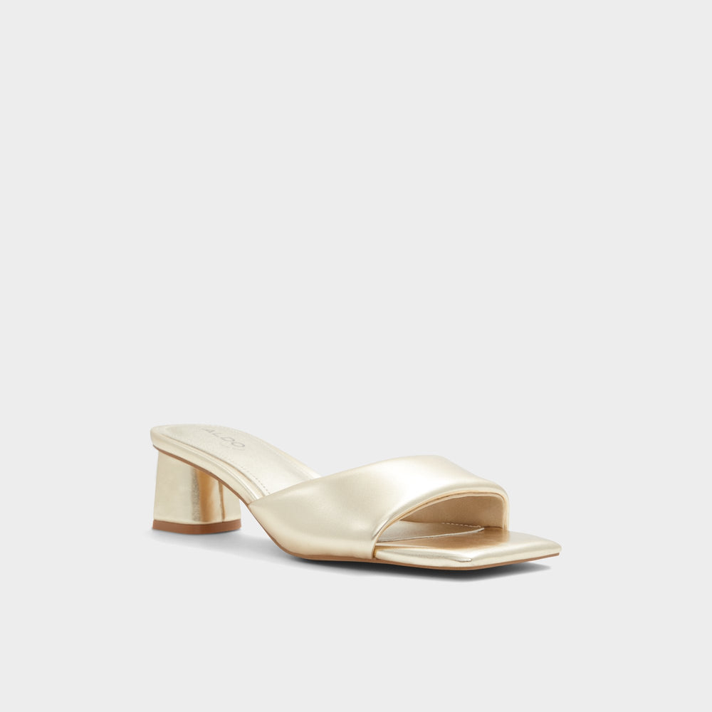 Block heel Aneka Gold Women's Heeled mules - Heeled mule