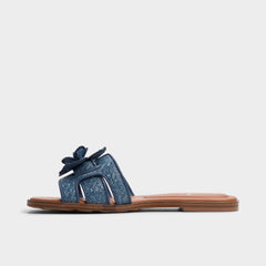 Seaflower Denim Women's Flats - Slide sandal
