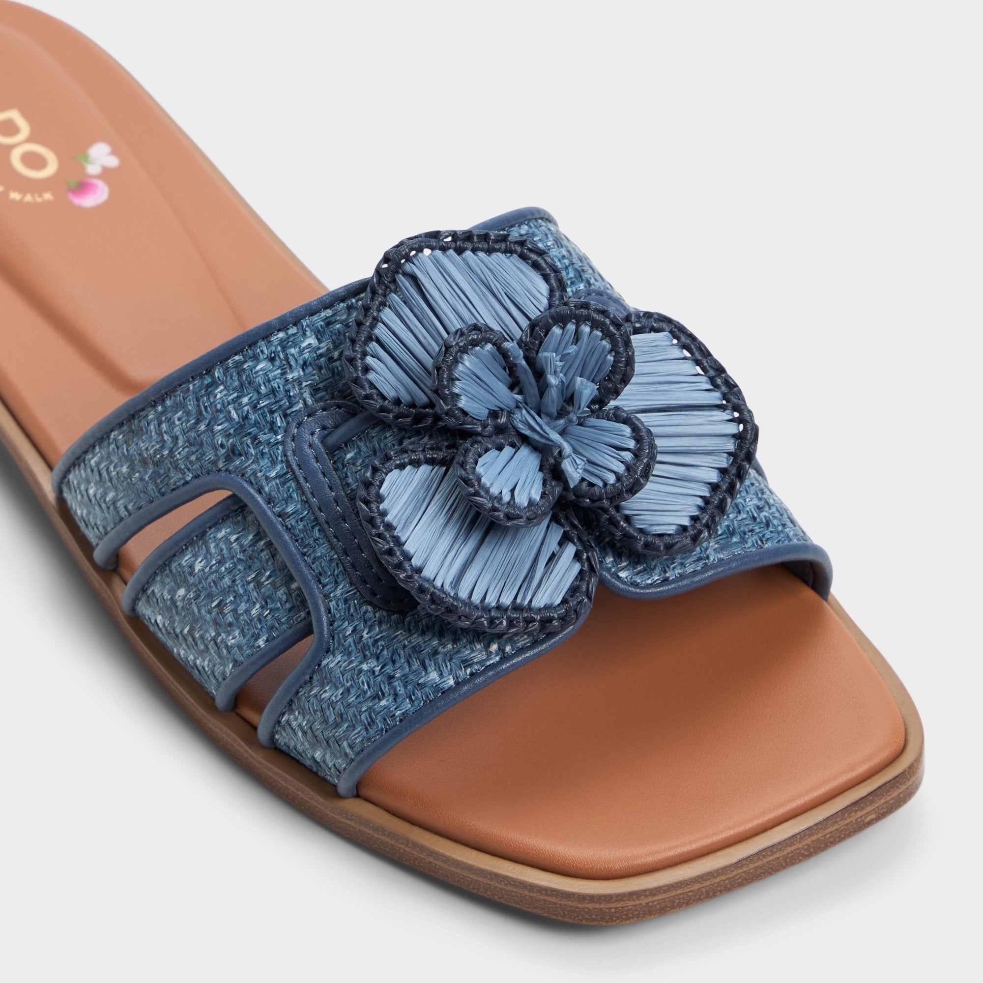 Seaflower Denim Women's Flats - Slide sandal