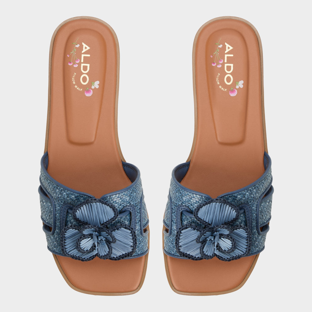 Seaflower Denim Women's Flats - Slide sandal