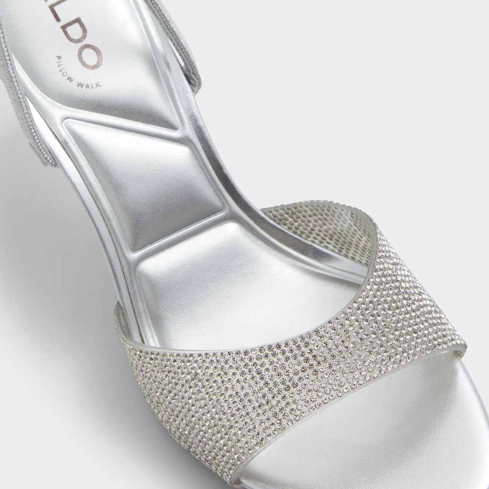 Aitana in Silver - Strappy heeled sandal Stiletto heel
