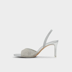 Aitana in Silver - Strappy heeled sandal Stiletto heel
