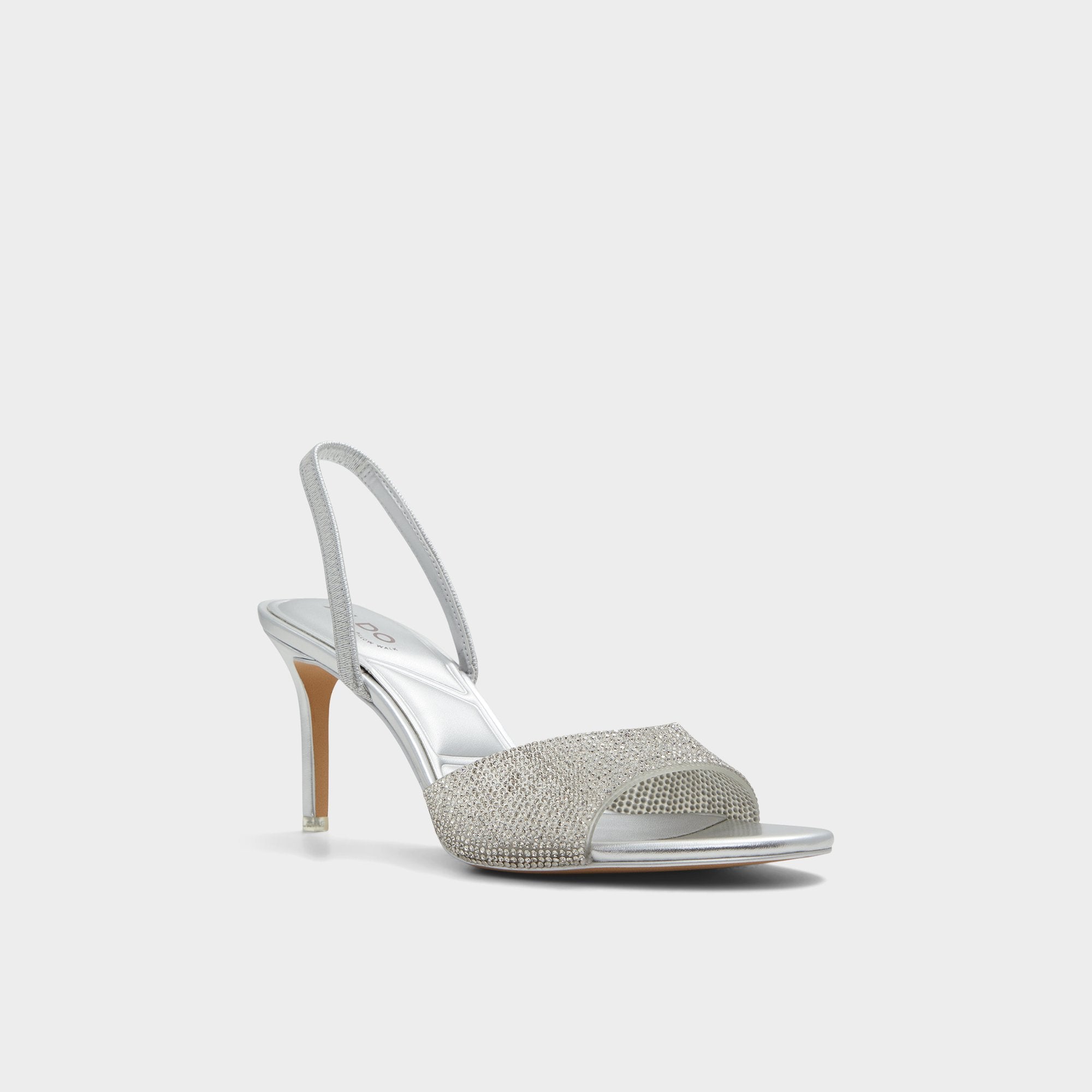 Aitana in Silver - Strappy heeled sandal Stiletto heel