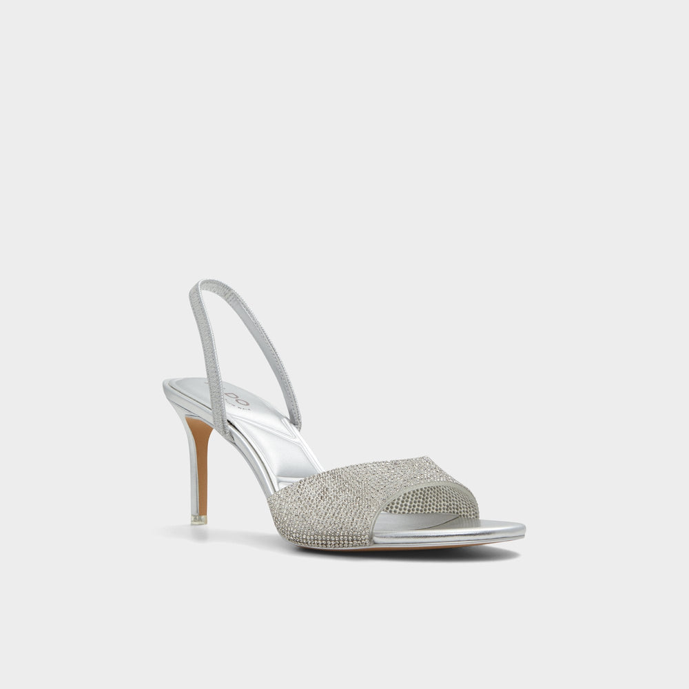 Aitana in Silver - Strappy heeled sandal Stiletto heel