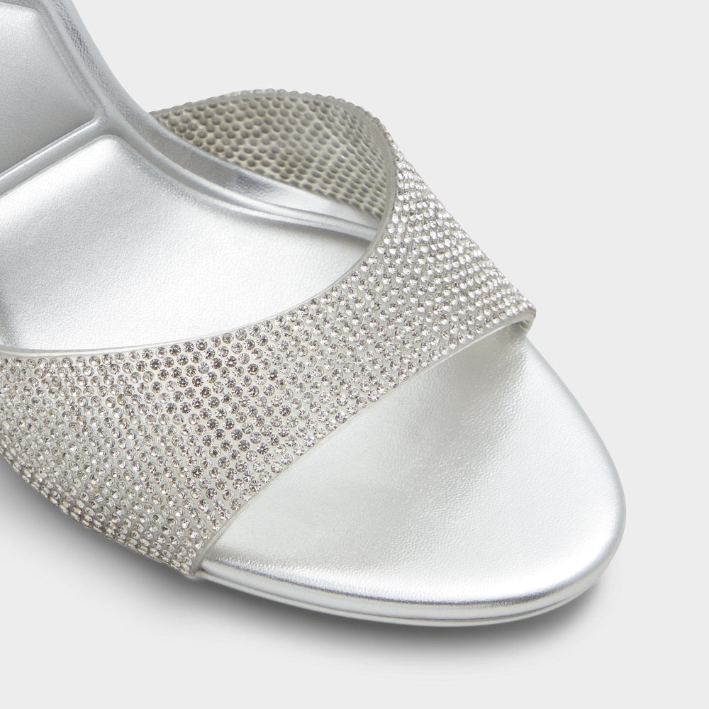 Aitana in Silver - Strappy heeled sandal Stiletto heel