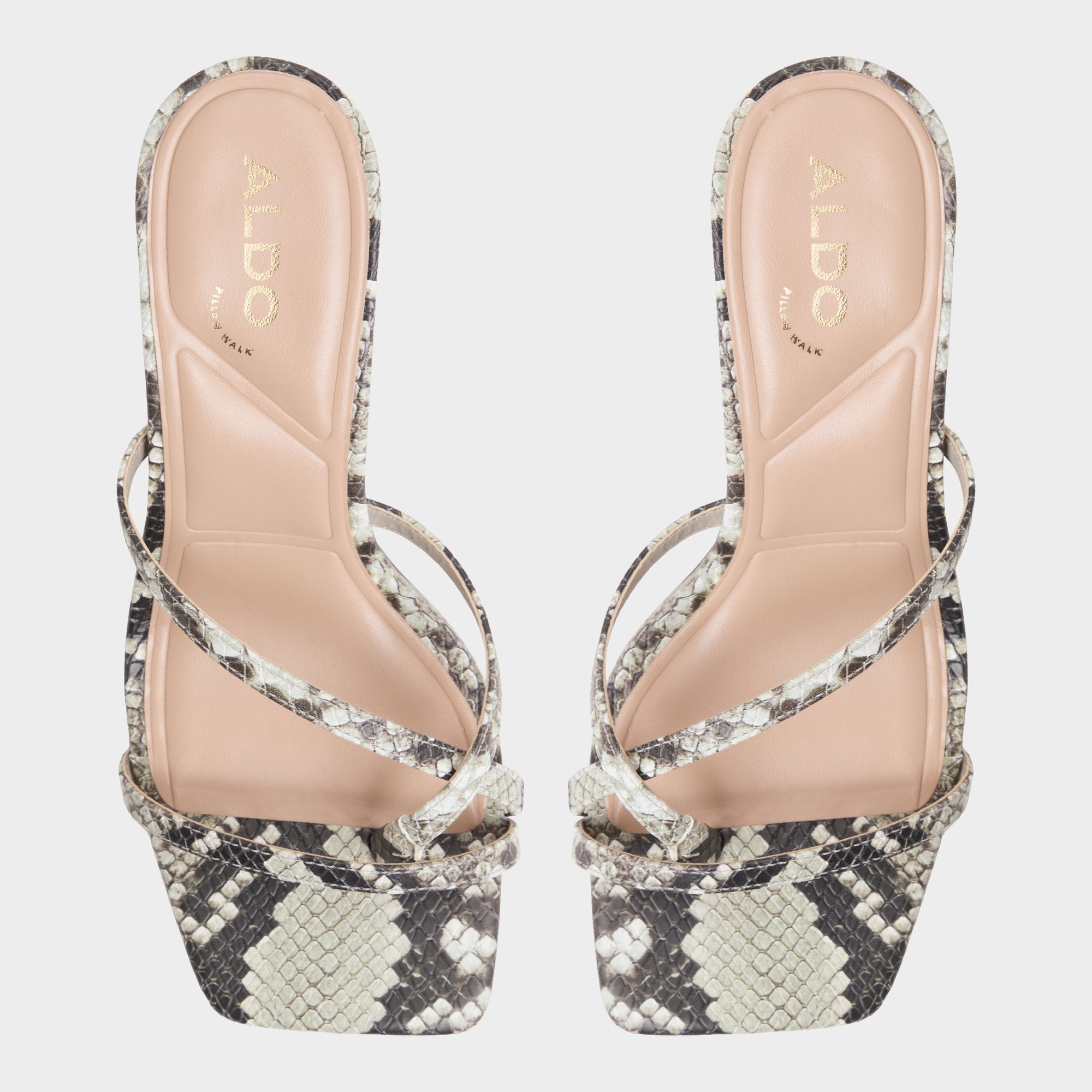 Calypsa White/Black Women's Animal Prints - Strappy heeled sandal