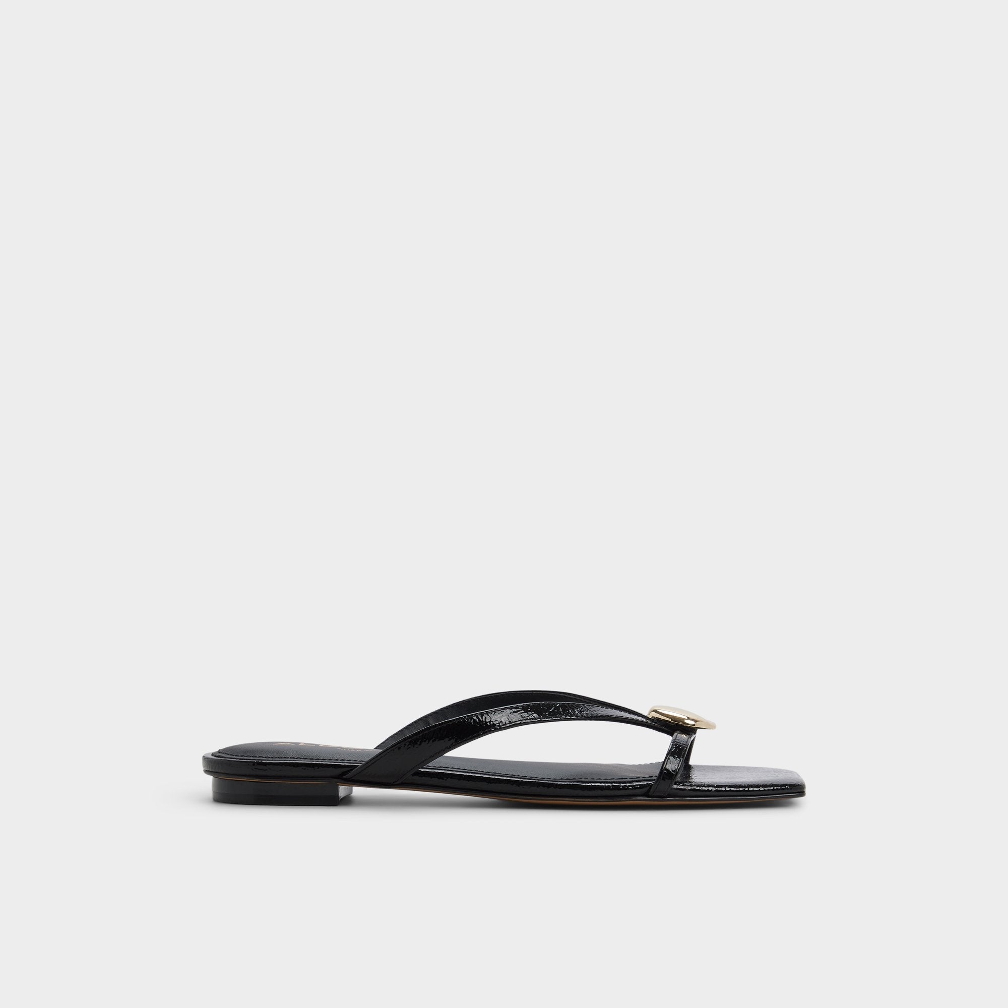 Iliria Black Women's Flats - Slide sandal