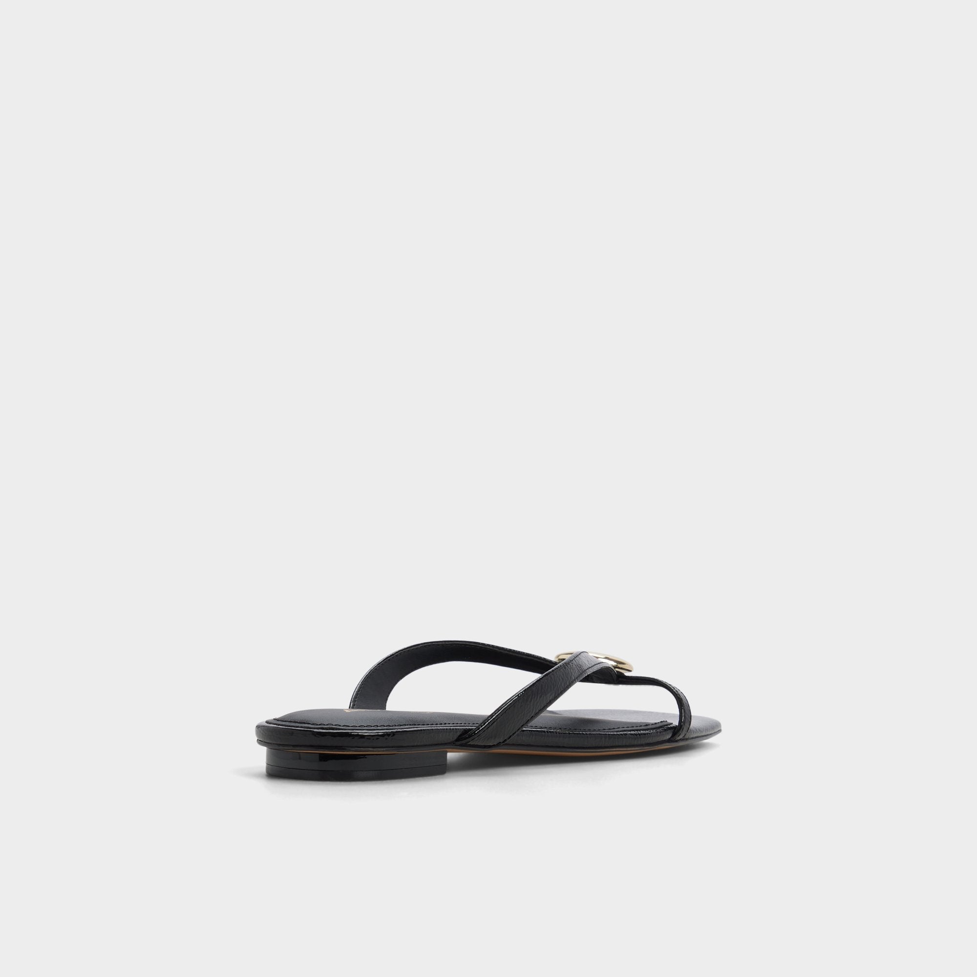 Iliria Black Women's Flats - Slide sandal