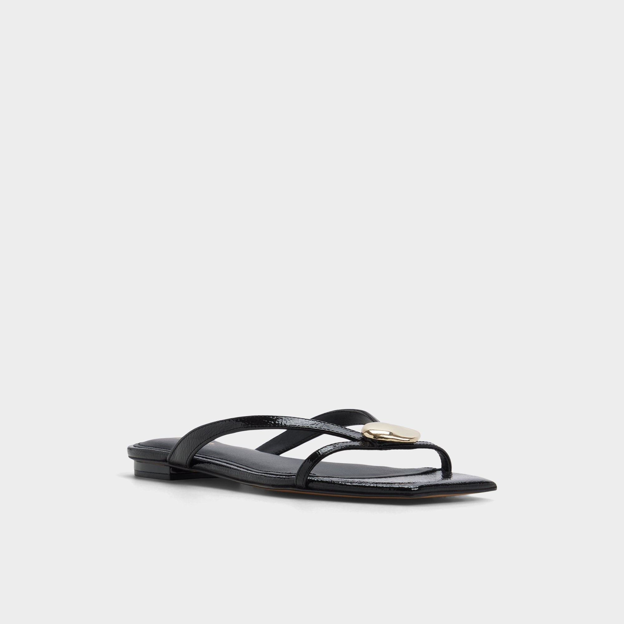 Iliria Black Women's Flats - Slide sandal