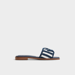 Sabbia Blue Combo Women's Flats - Slide sandal