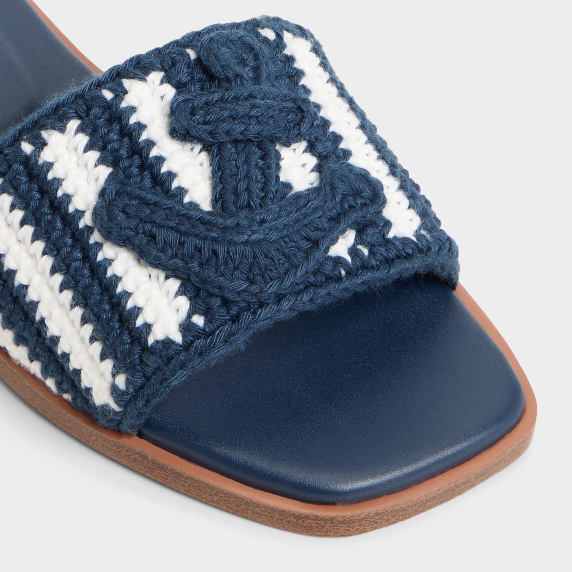 Sabbia Blue Combo Women's Flats - Slide sandal