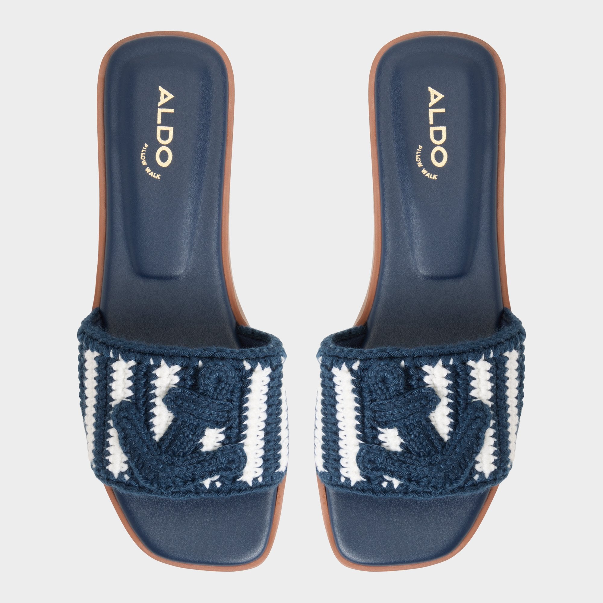 Sabbia Blue Combo Women's Flats - Slide sandal