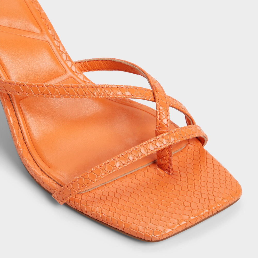 Calypsa Medium Orange Women's Heeled mules - Strappy heeled sandal