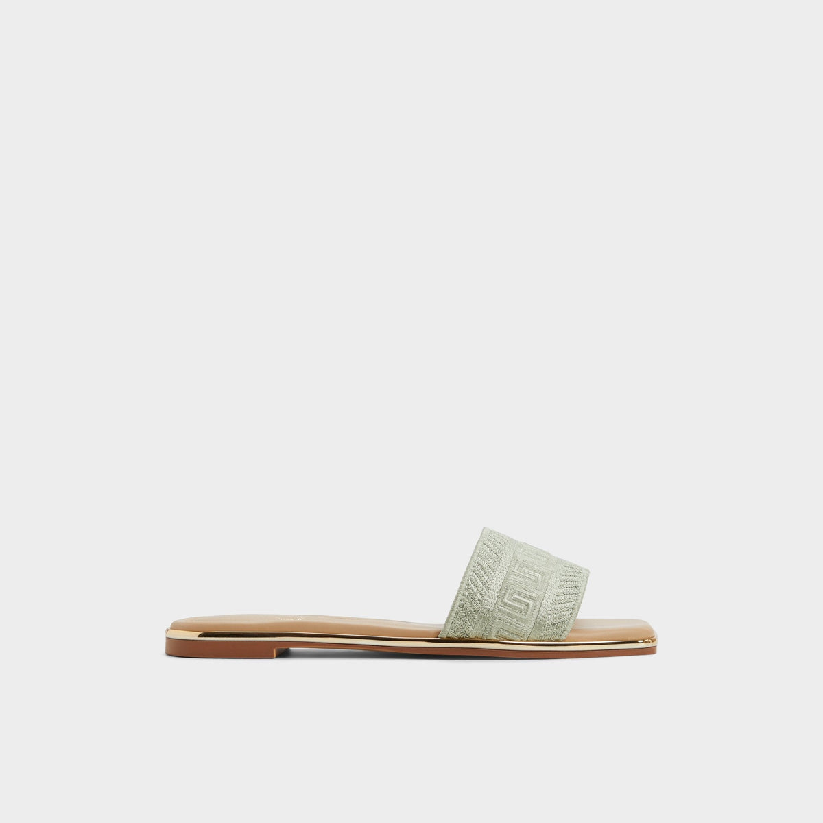 Oceania Other Green Women's Flats - Slide sandal