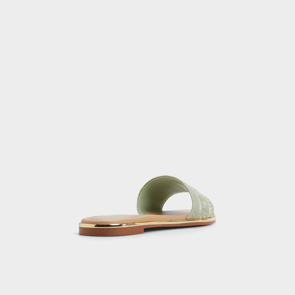 Oceania Other Green Women's Flats - Slide sandal
