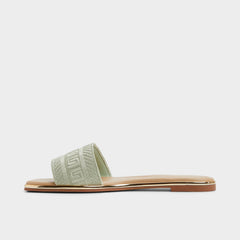 Oceania Other Green Women's Flats - Slide sandal