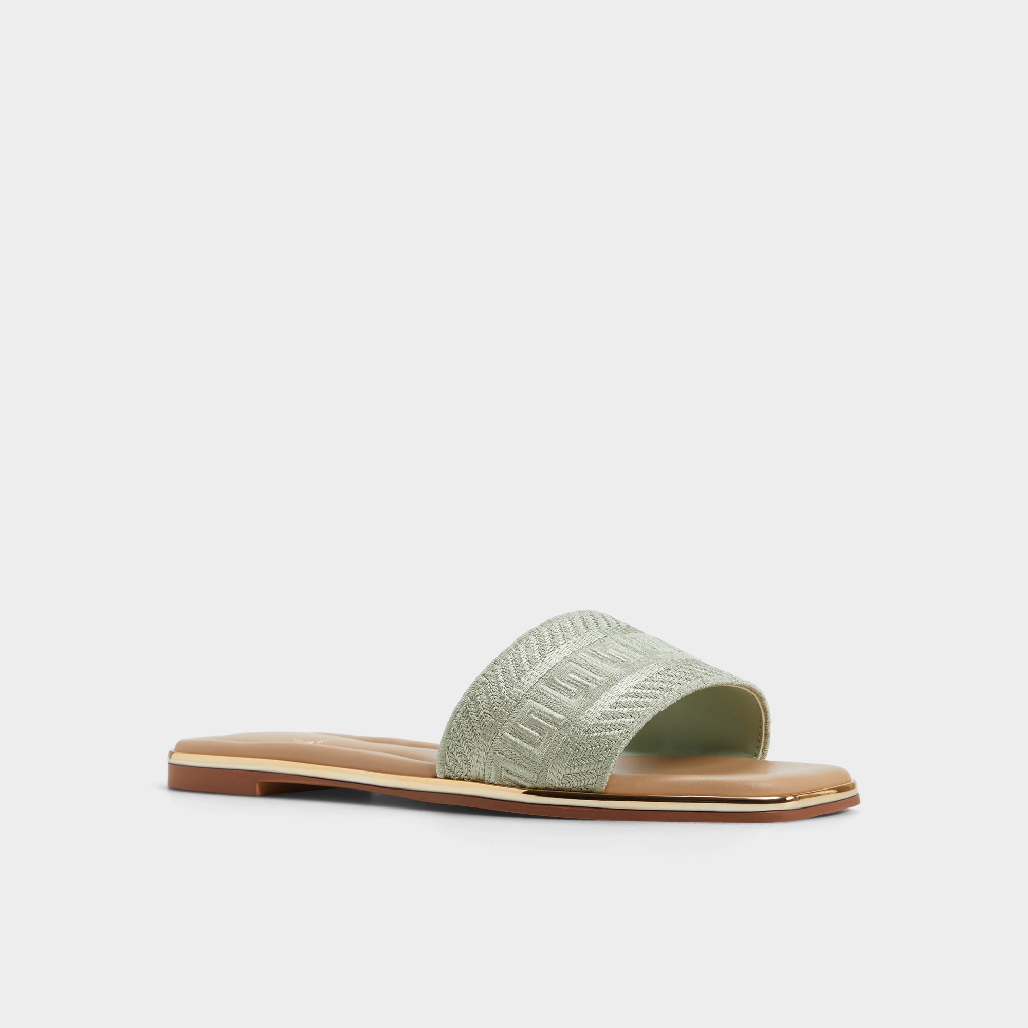 Oceania Other Green Women's Flats - Slide sandal