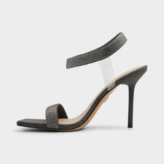 Rosy Dark Grey Women's Strappy sandals - Strappy heeled sandal