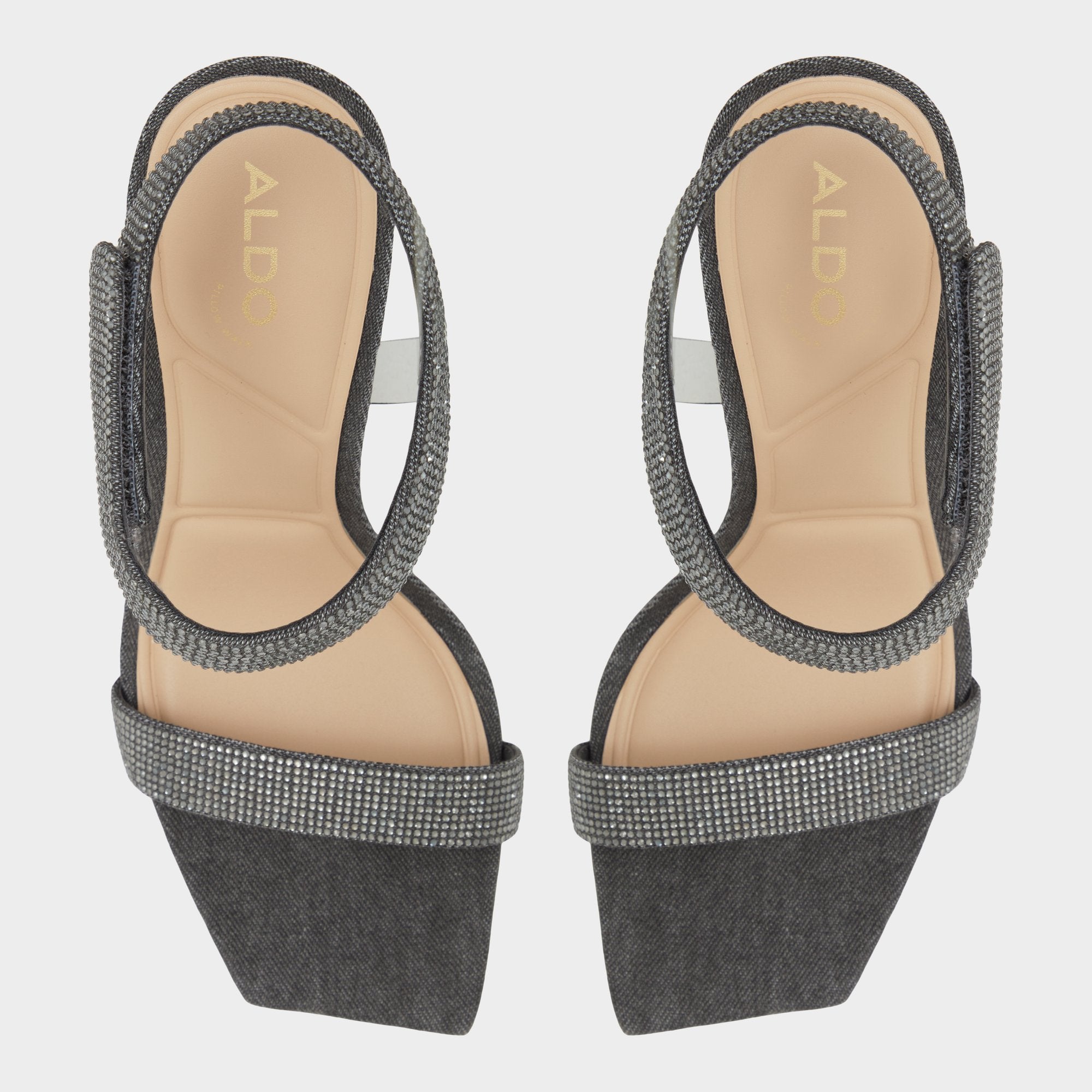 Rosy Dark Grey Women's Strappy sandals - Strappy heeled sandal