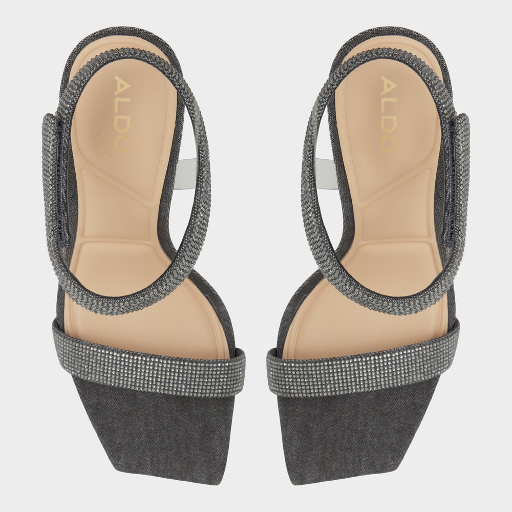 Rosy Dark Grey Women's Strappy sandals - Strappy heeled sandal