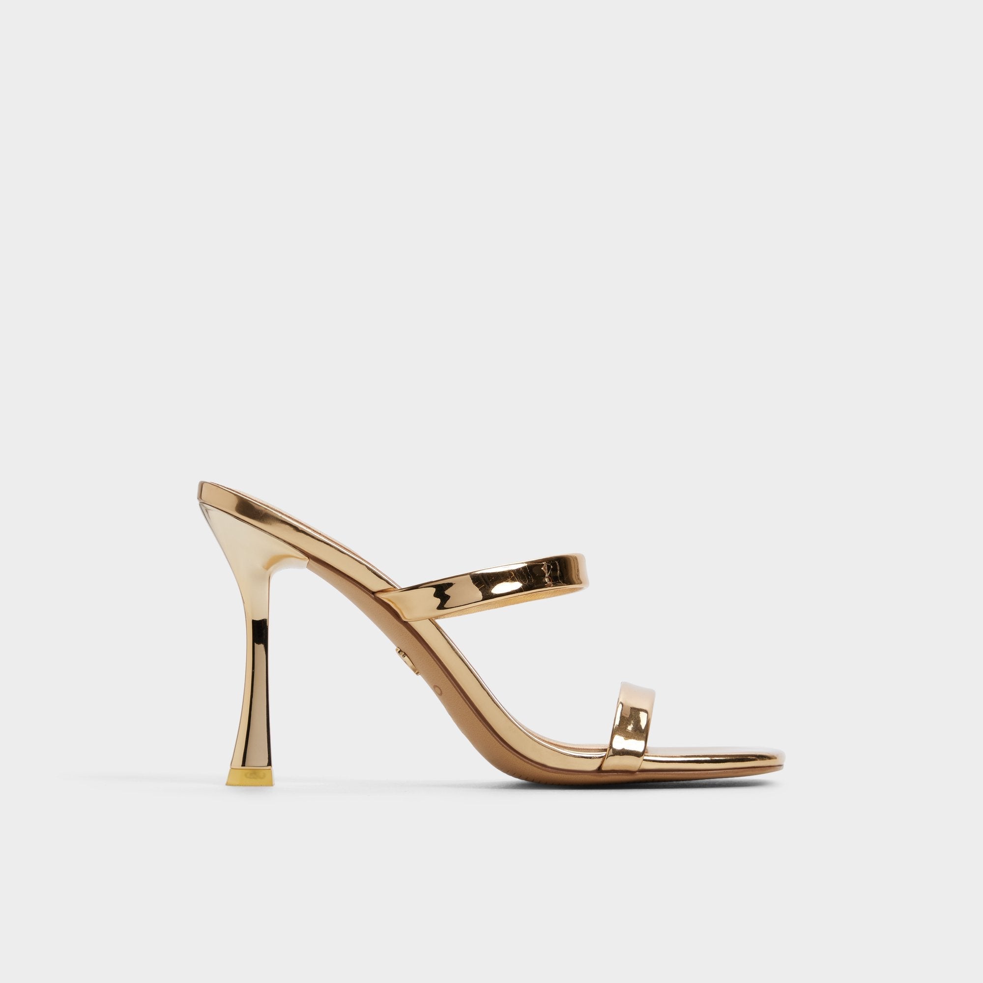 Evalyn in Gold - Strappy heeled sandal Stiletto heel