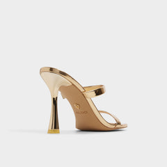 Evalyn in Gold - Strappy heeled sandal Stiletto heel