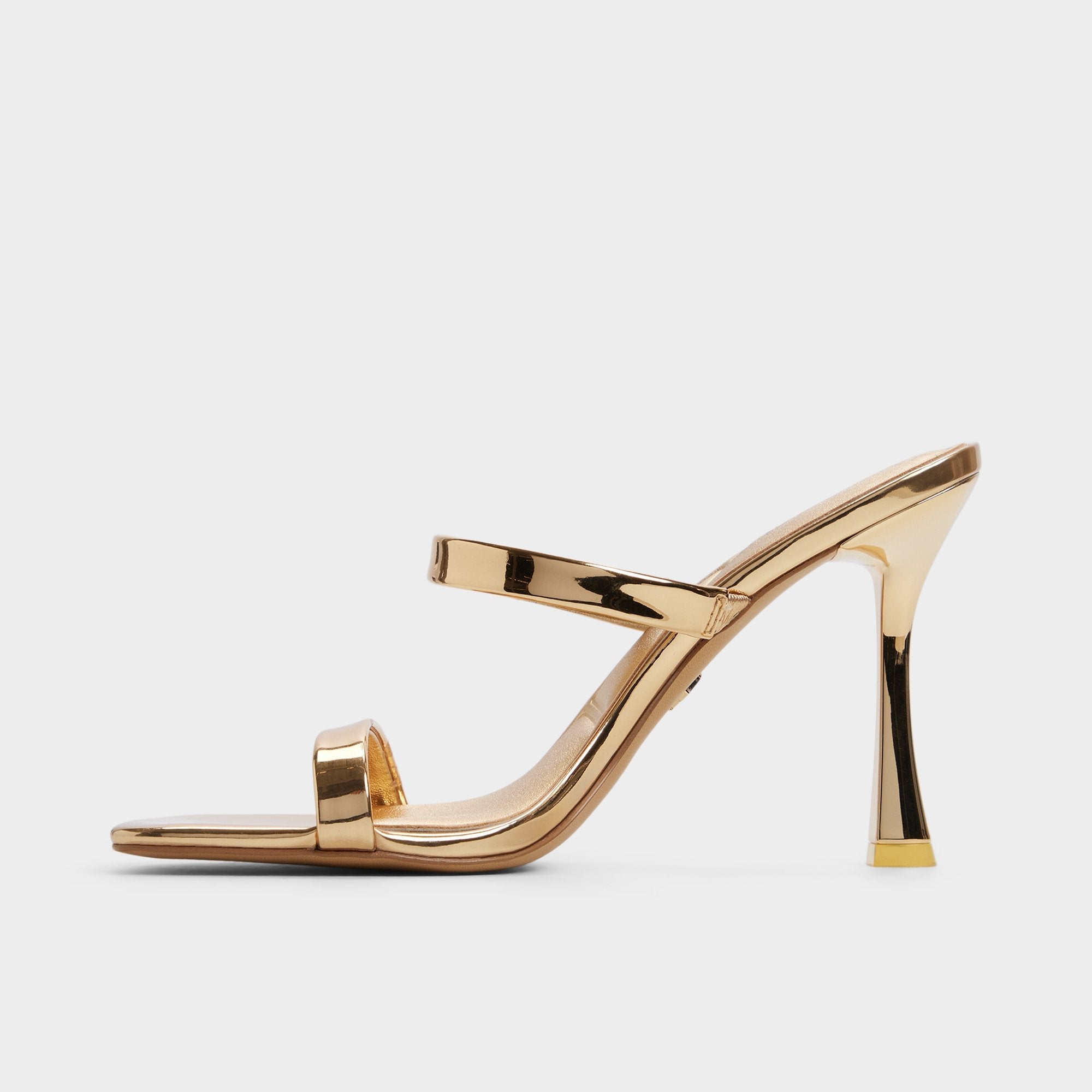 Evalyn in Gold - Strappy heeled sandal Stiletto heel