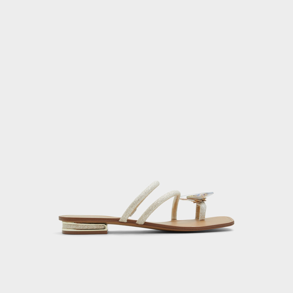 Garberia Silver Women's Flats - Flip flop