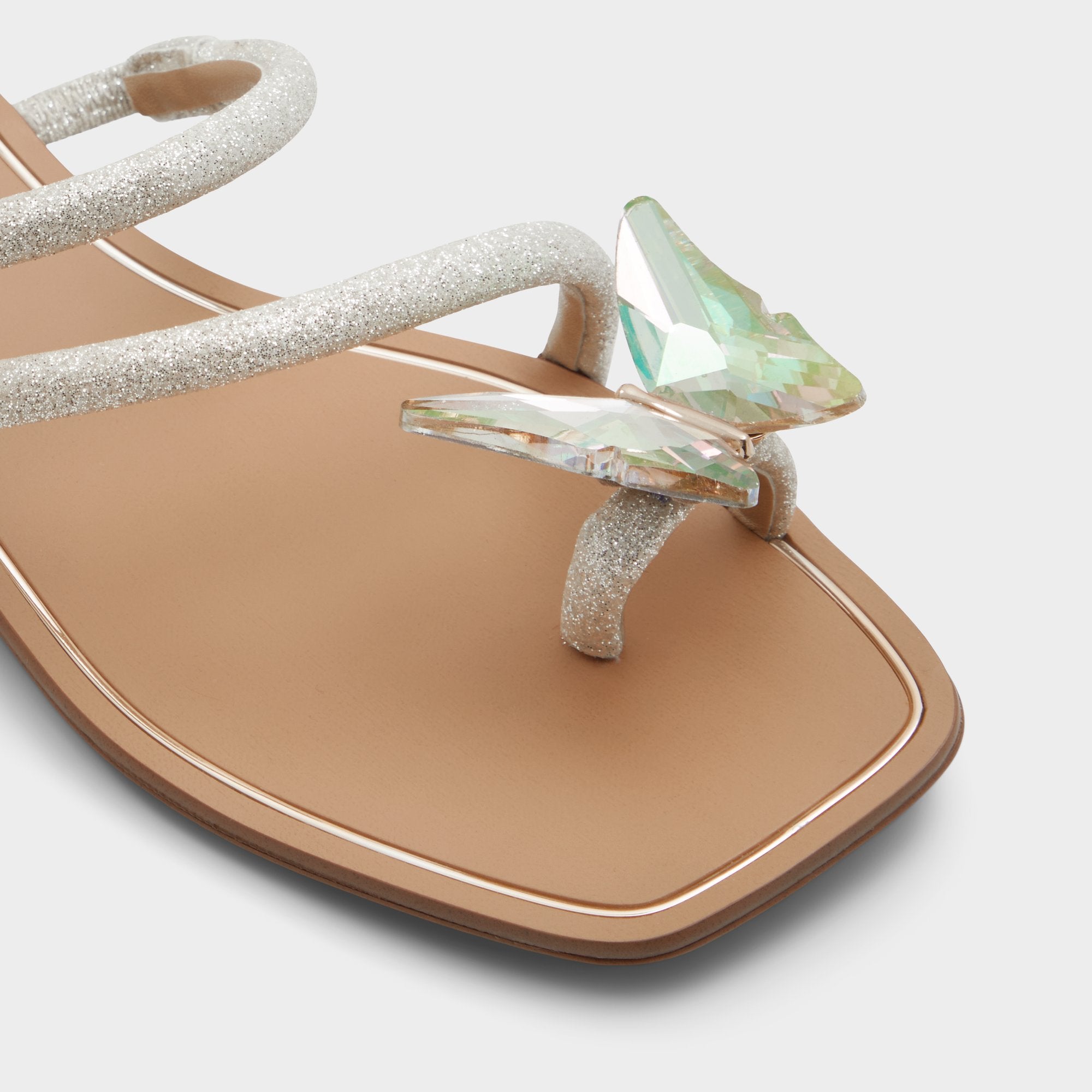 Garberia Silver Women's Flats - Flip flop