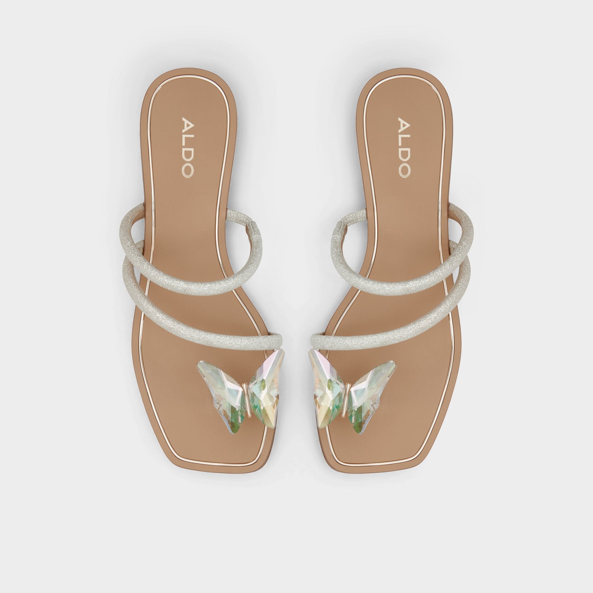 Garberia Silver Women's Flats - Flip flop