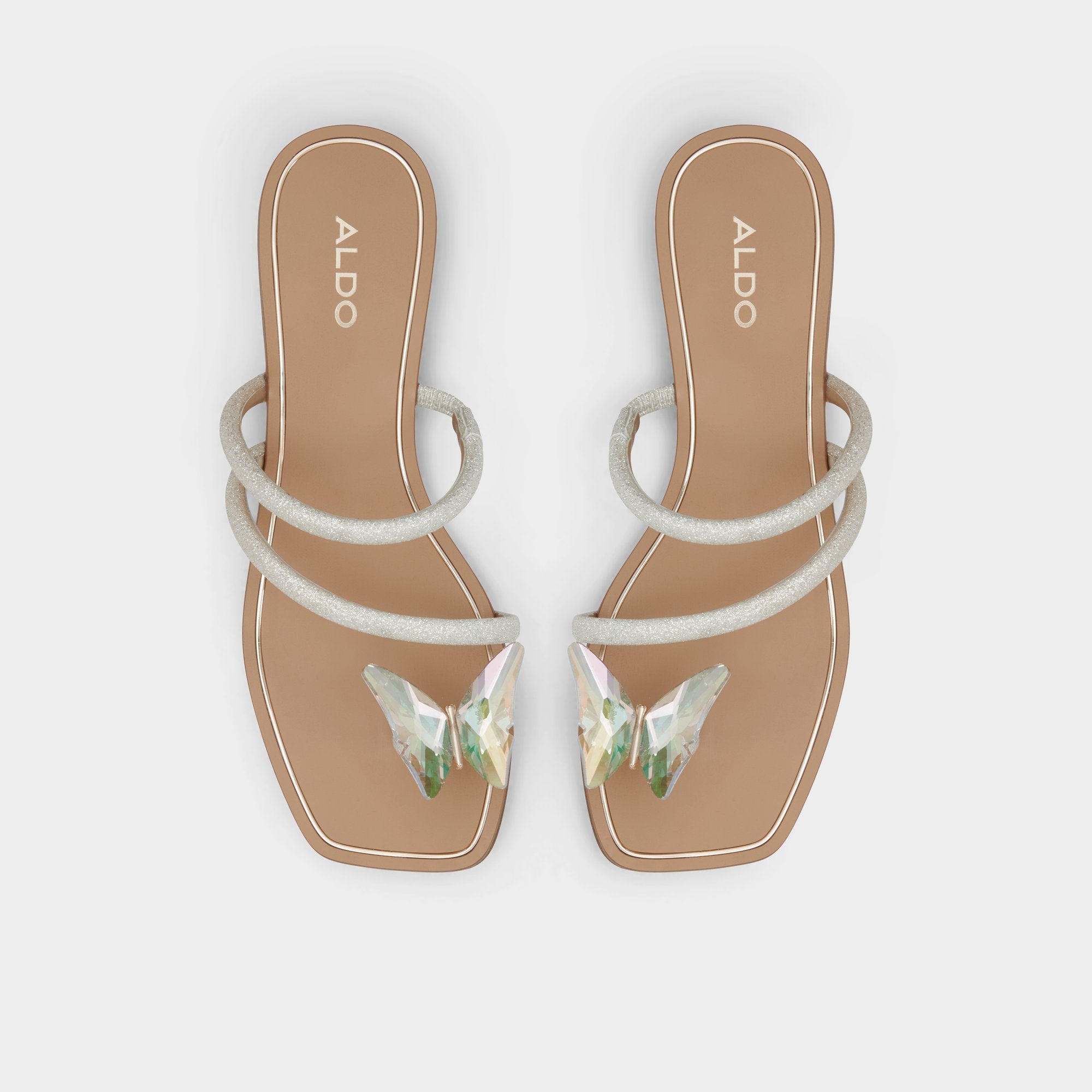 Garberia Silver Women's Flats - Flip flop