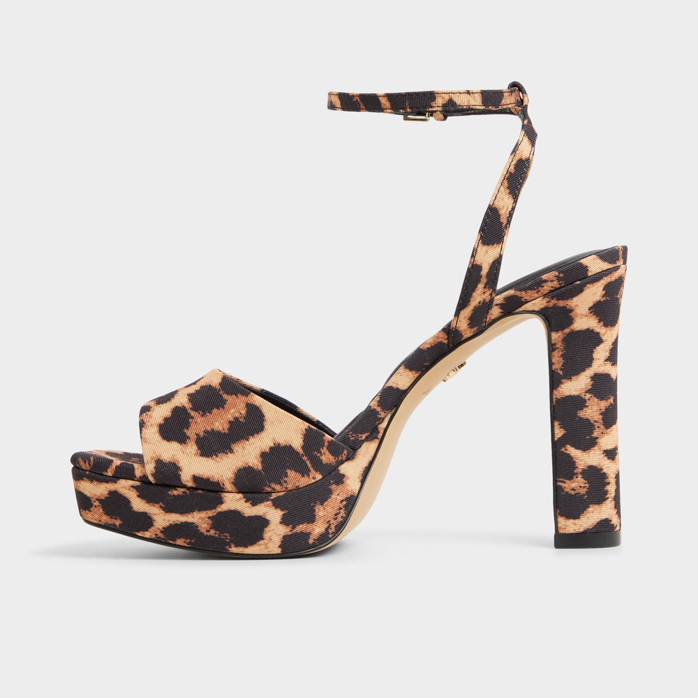 Platform Chicgleam Brown Multi Women's Strappy sandals - Strappy heeled sandal