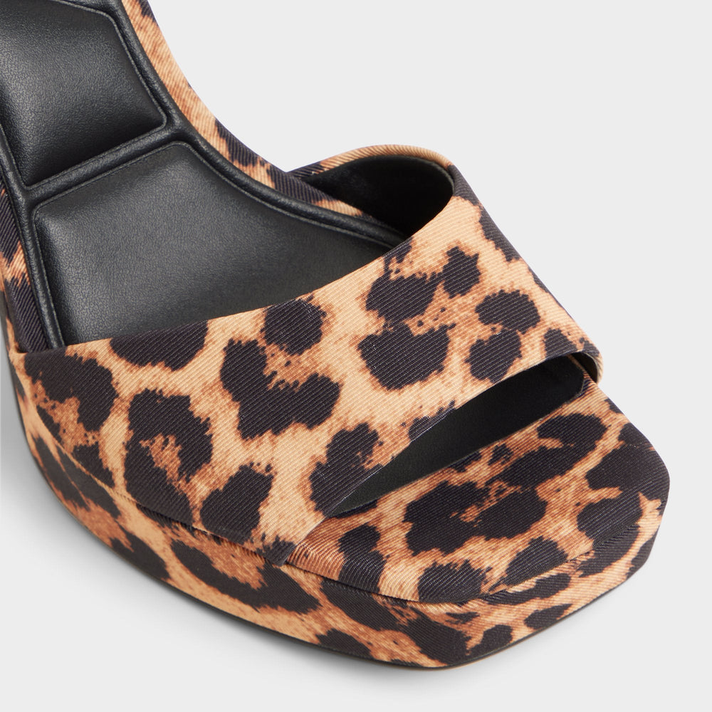 Platform Chicgleam Brown Multi Women's Strappy sandals - Strappy heeled sandal