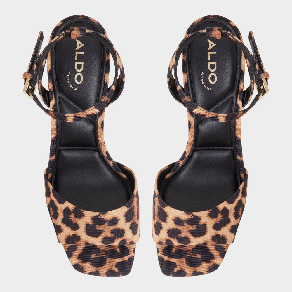 Platform Chicgleam Brown Multi Women's Strappy sandals - Strappy heeled sandal