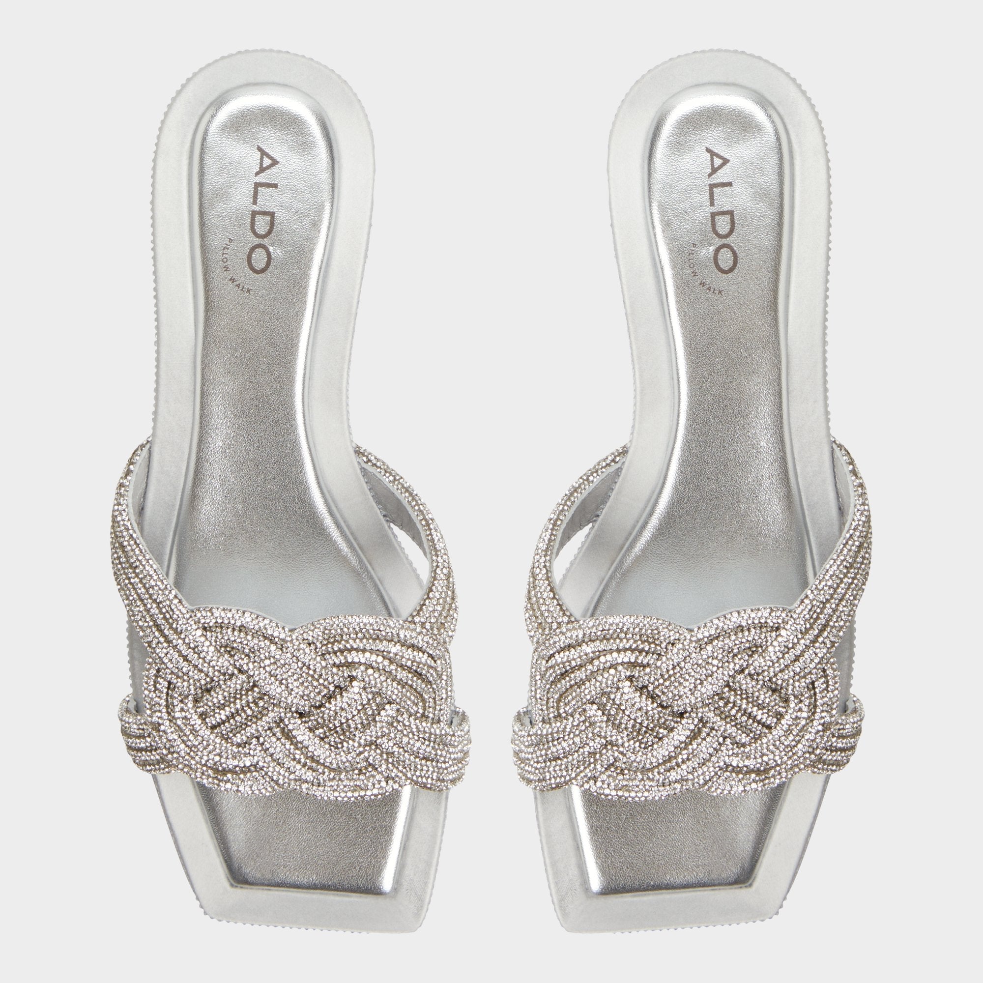 Karlina Silver Women's Iridescent metallics - Slide sandal