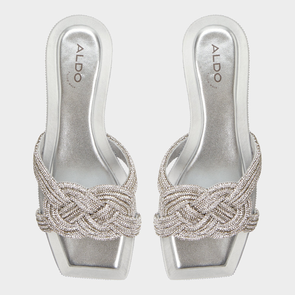 Karlina Silver Women's Iridescent metallics - Slide sandal