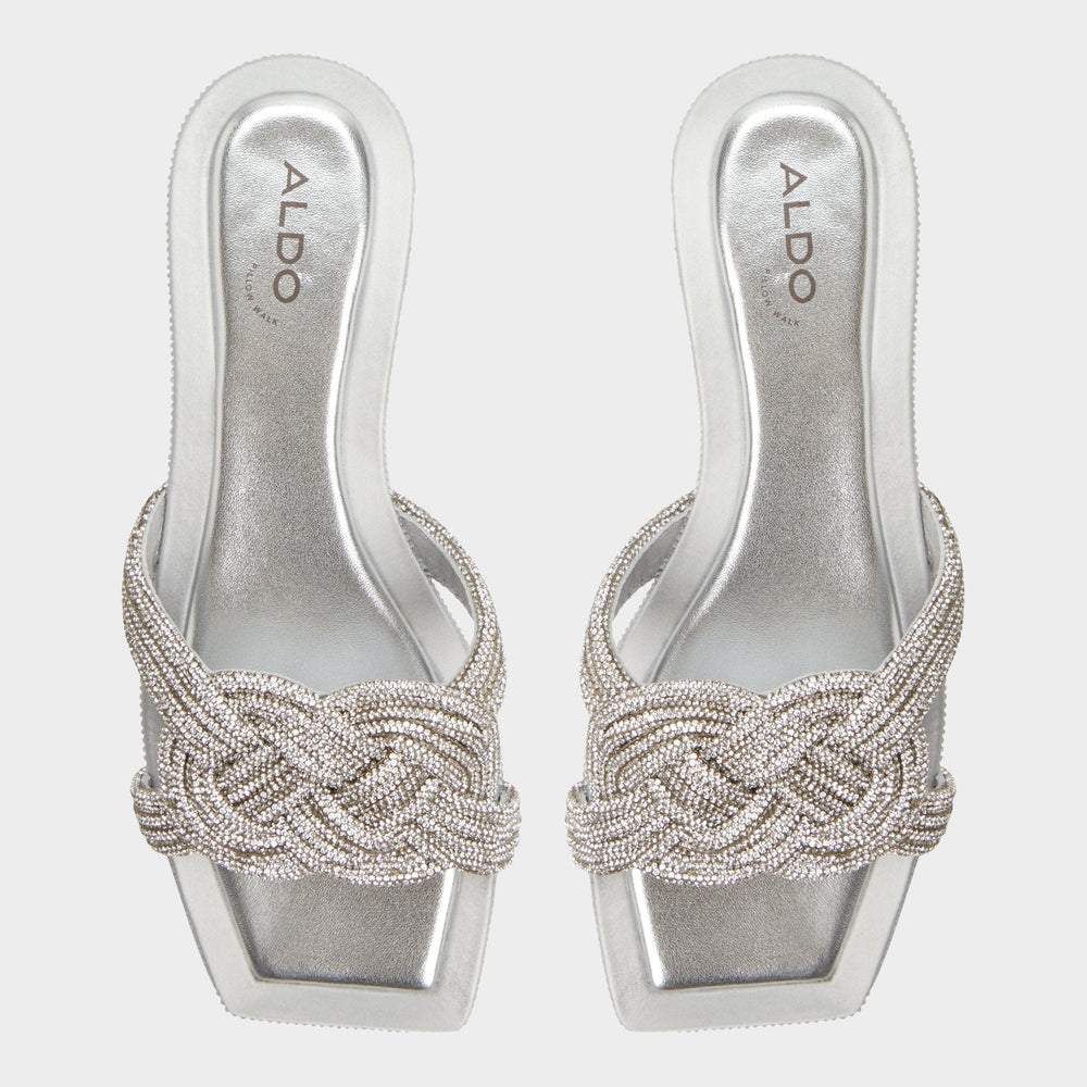 Karlina Silver Women's Iridescent metallics - Slide sandal