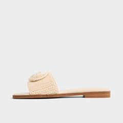 Sabbia Light Beige Women's Flats - Slide sandal