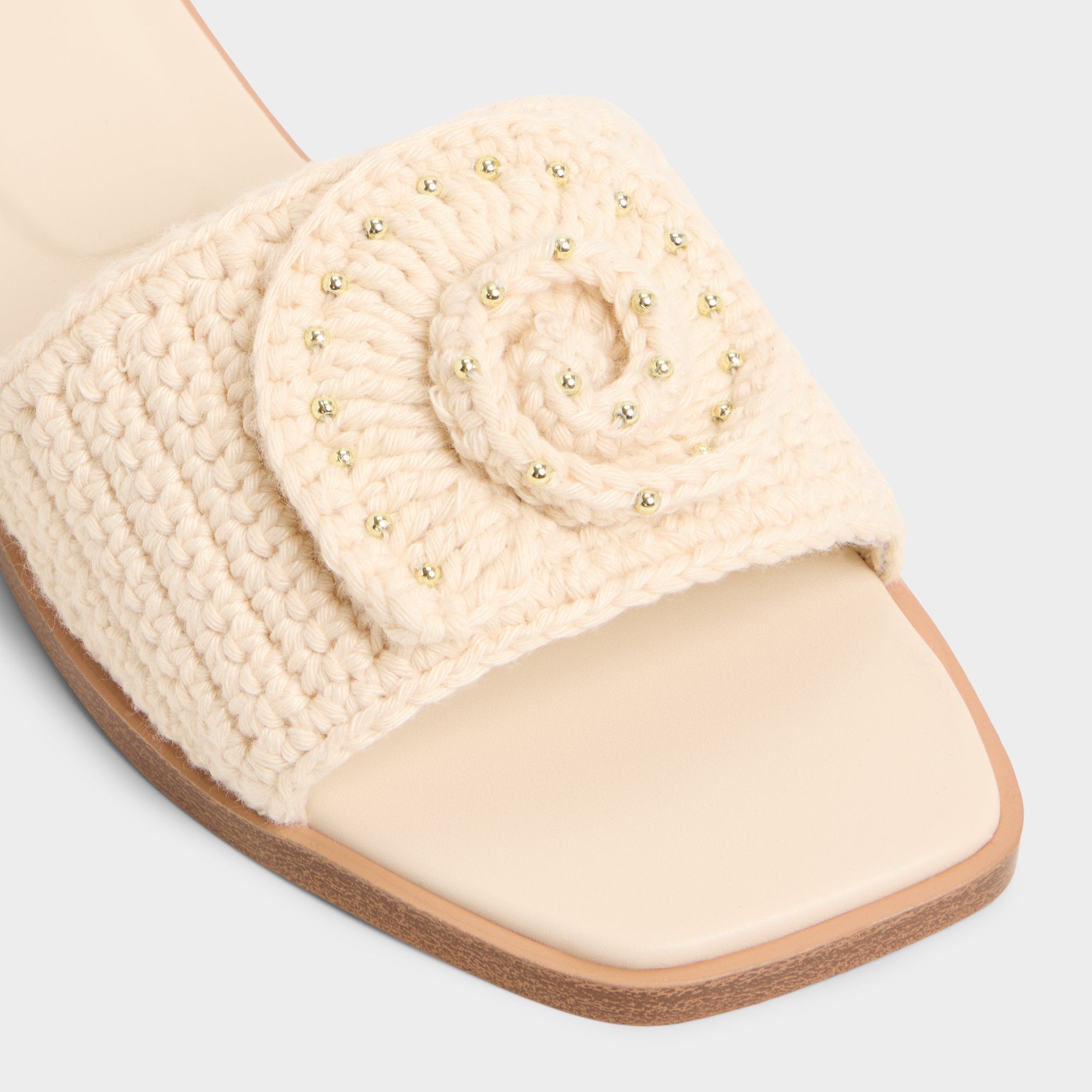 Sabbia Light Beige Women's Flats - Slide sandal